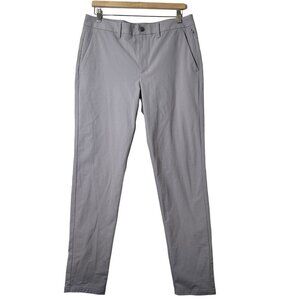 CRZ Yoga Pants Men's 34X33 Grey Chino Golf Stretch Performance Zip Pockets